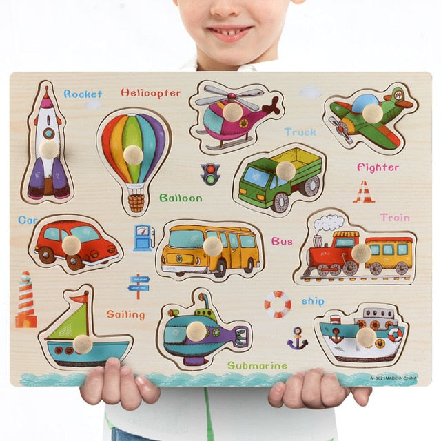 Fidtoy Puzzles en bois Montessori