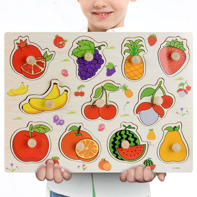 Fidtoy Puzzles en bois Montessori