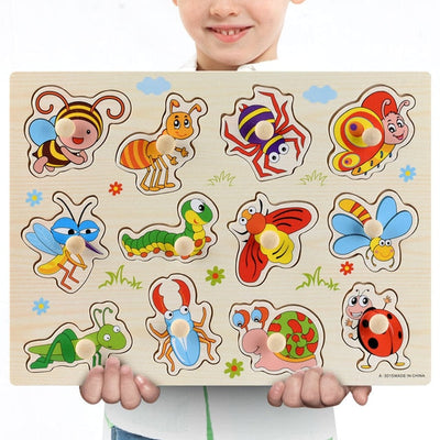 Fidtoy Puzzles en bois Montessori