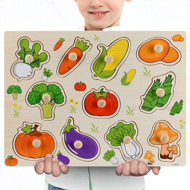 Fidtoy Puzzles en bois Montessori