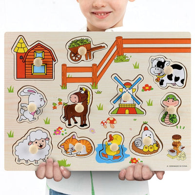 Fidtoy Puzzles en bois Montessori