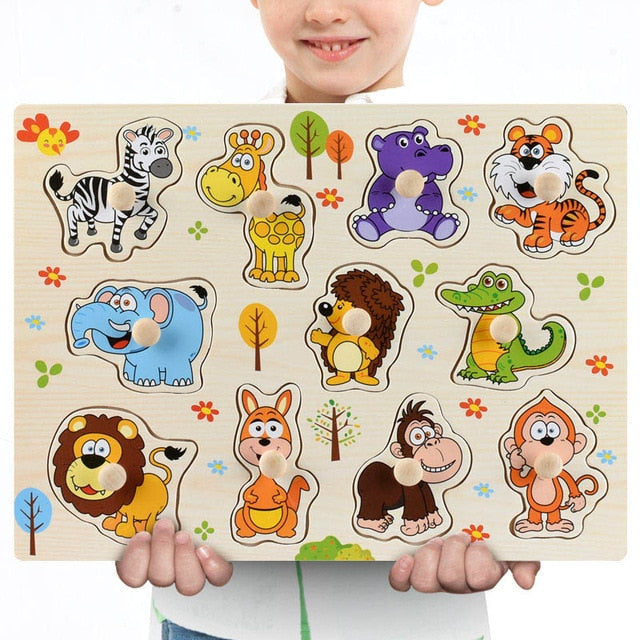 Fidtoy Puzzles en bois Montessori