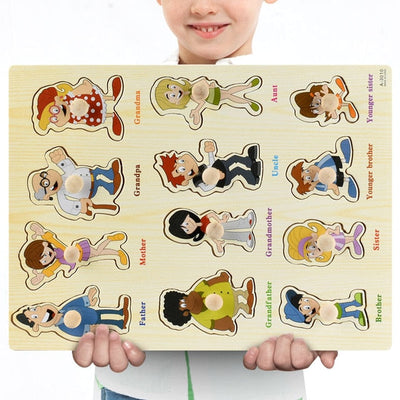 Fidtoy Puzzles en bois Montessori