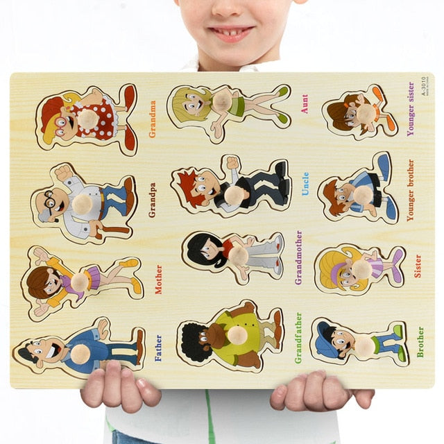 Fidtoy Puzzles en bois Montessori