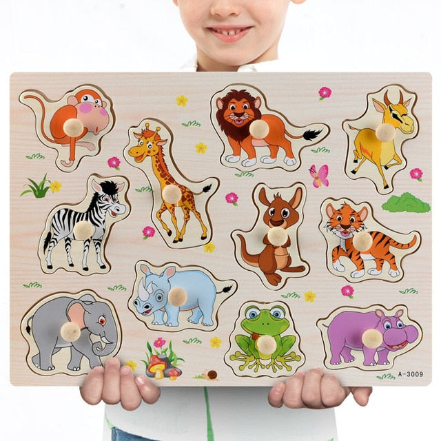 Fidtoy Puzzles en bois Montessori