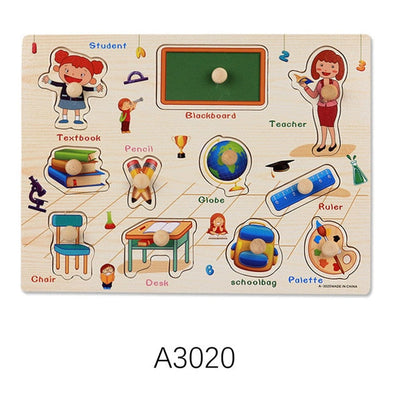 Fidtoy Puzzles en bois Montessori