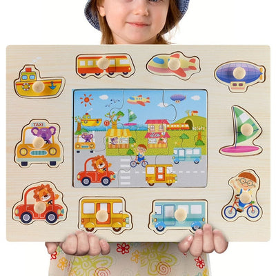 Fidtoy Puzzles en bois Montessori