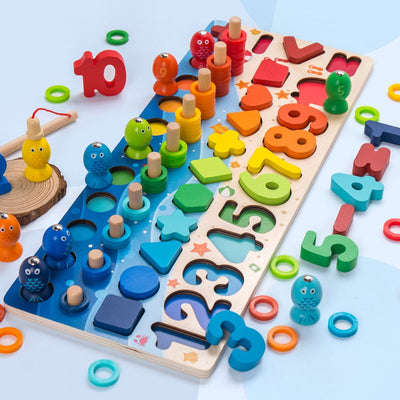Fidtoy Montessori Educational Wooden Toys for Kids