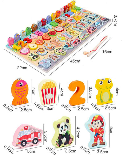 Fidtoy Montessori Educational Wooden Toys for Kids