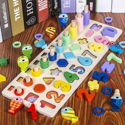 Fidtoy Montessori Educational Wooden Toys for Kids