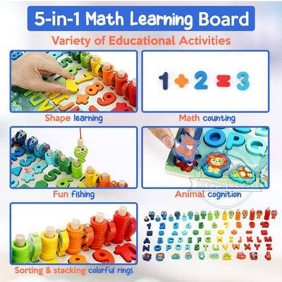 Fidtoy Montessori Educational Wooden Toys for Kids