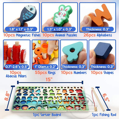 Fidtoy Montessori Educational Wooden Toys for Kids