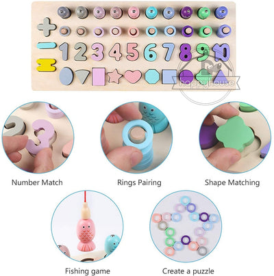Fidtoy Montessori Educational Wooden Toys for Kids