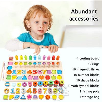 Fidtoy Montessori Educational Wooden Toys for Kids