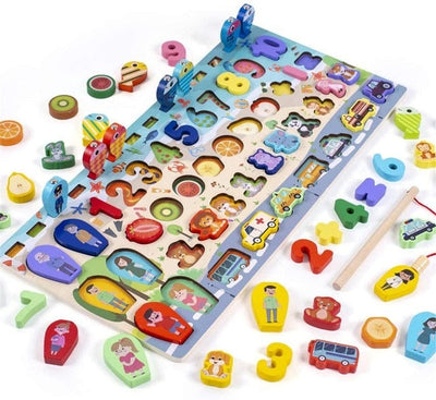 Fidtoy Montessori Educational Wooden Toys for Kids