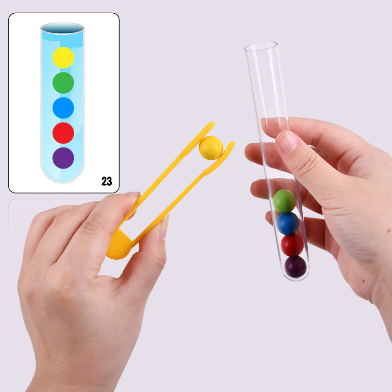 Perles Montessori pour tube à essai, jouet éducatif