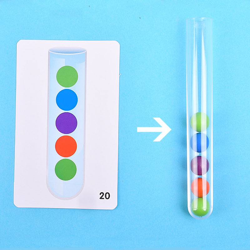 Perles Montessori pour tube à essai, jouet éducatif