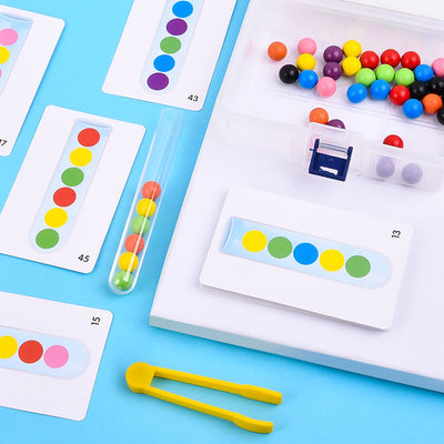 Perles Montessori pour tube à essai, jouet éducatif