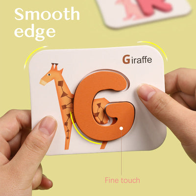 Montessori Animal Matching With Alphabet Puzzle