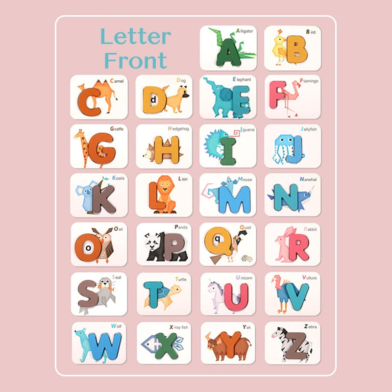 Montessori Animal Matching With Alphabet Puzzle