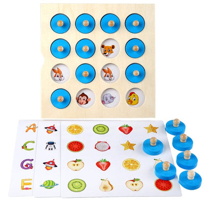 Children Wooden Photographic Memory Blocks