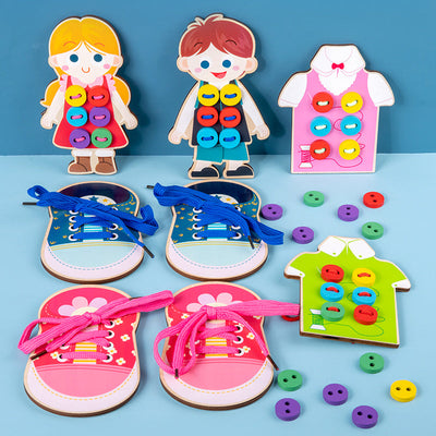 Montessori Wooden Sewing Toy