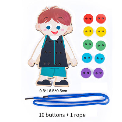 Montessori Wooden Sewing Toy