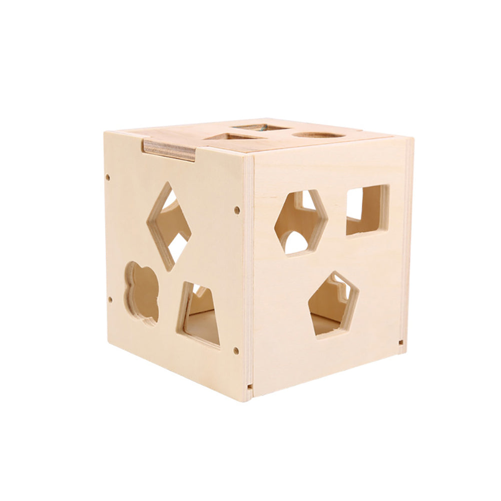 Montessori Shape Sorting Wooden Cube