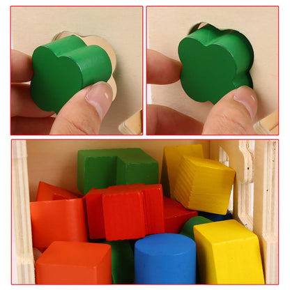 Montessori Shape Sorting Wooden Cube