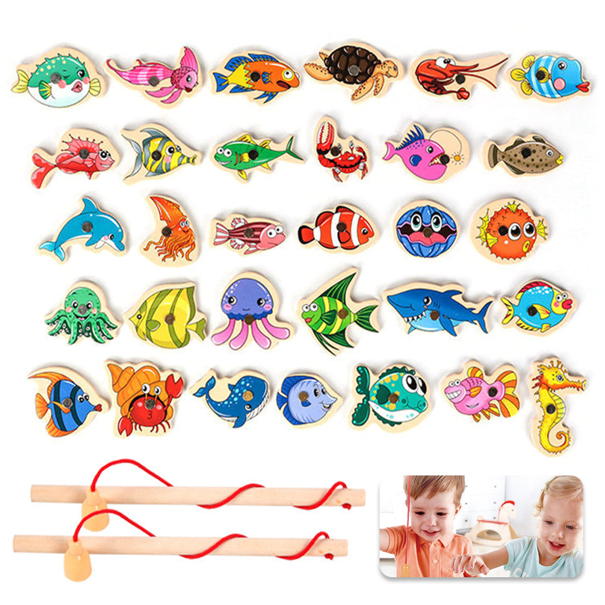 Montessori Magnet Fishing 31 PCS