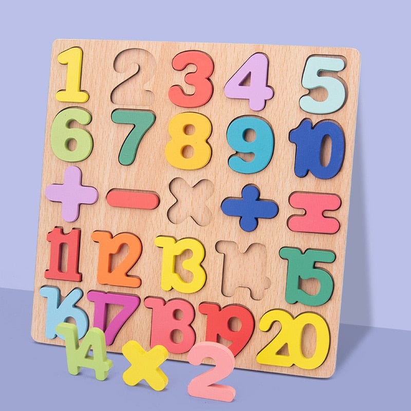 Tabla de madera Montessori para matemáticas