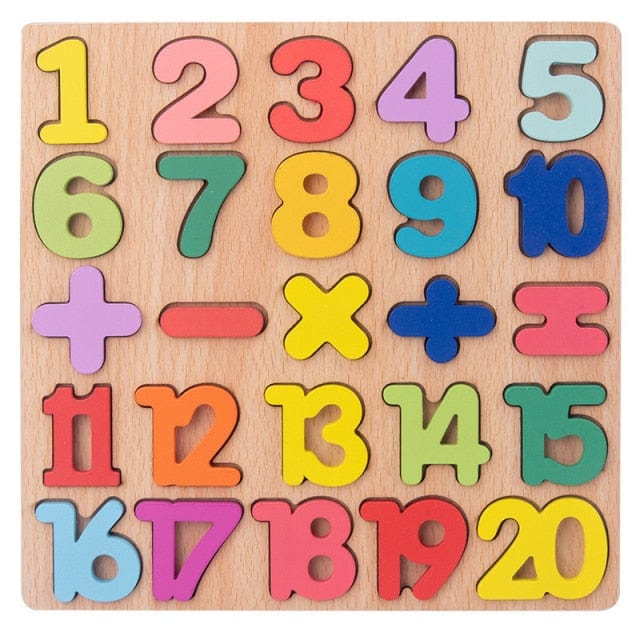 Tabla de madera Montessori para matemáticas