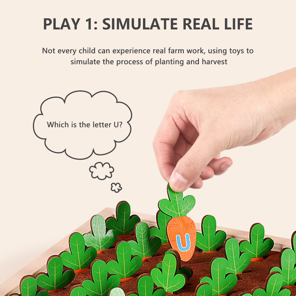 Alphabet Learning Farm - Eco-Friendly Wooden Montessori Toy