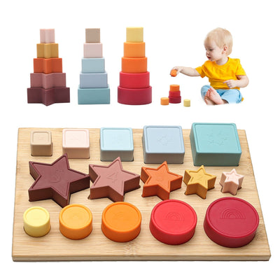 Montessori Soft Silicone Stacking Toy