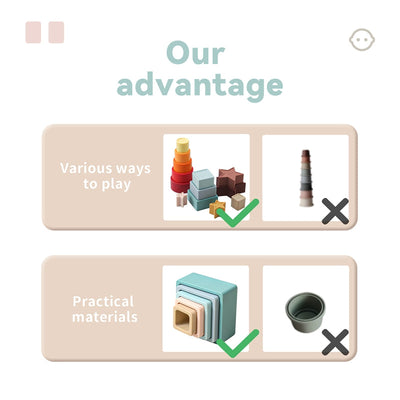 Montessori Soft Silicone Stacking Toy
