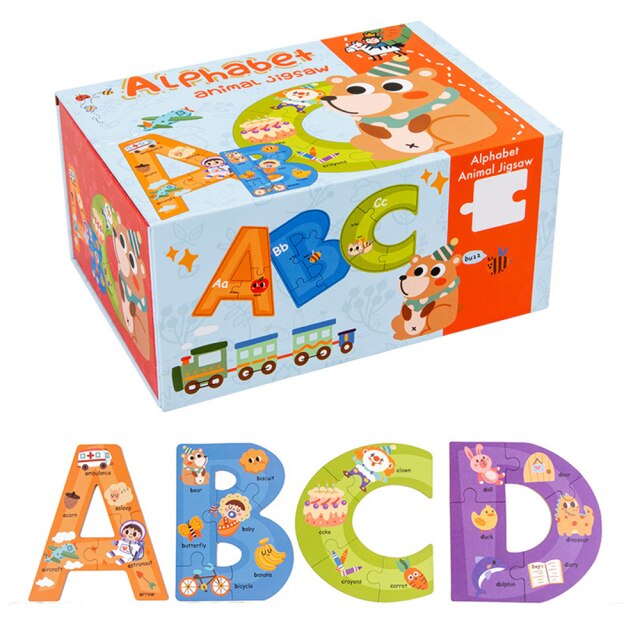 Abcs & 123s Educational  Montessori Puzzle - Eco-Friendly