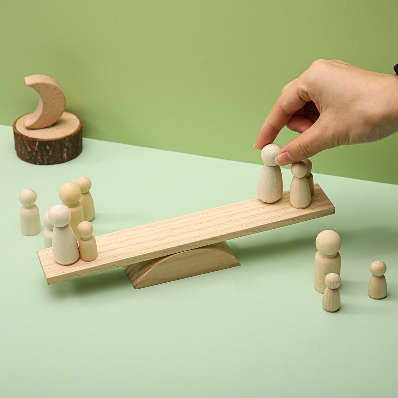 Montessori Little Doll Stacker Seesaw Toy