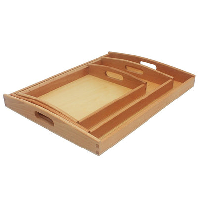 Matériel de présentation Fidtoy Plateau en bois Montessori
