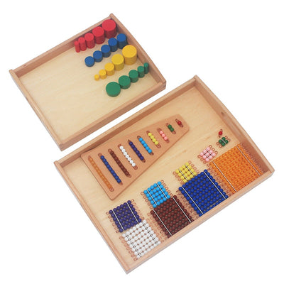 Matériel de présentation Fidtoy Plateau en bois Montessori