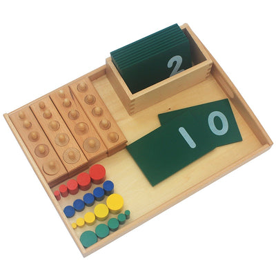 Matériel de présentation Fidtoy Plateau en bois Montessori