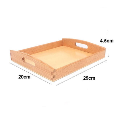 Matériel de présentation Fidtoy Plateau en bois Montessori