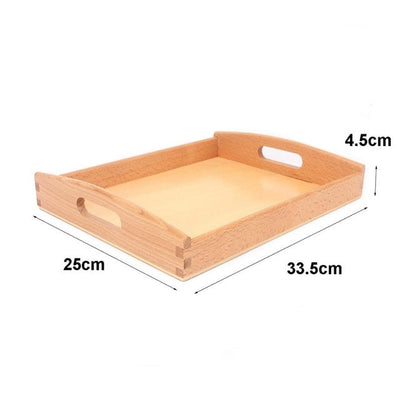 Matériel de présentation Fidtoy Plateau en bois Montessori
