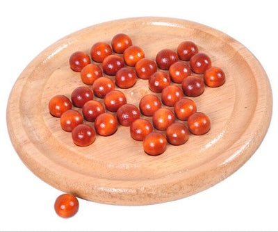 Fidtoy Solitaire Jeu de Stratégie en Bois Casse-tête pour Enfants et Famille