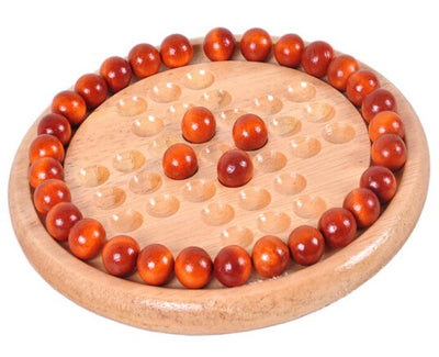 Fidtoy Solitaire Jeu de Stratégie en Bois Casse-tête pour Enfants et Famille
