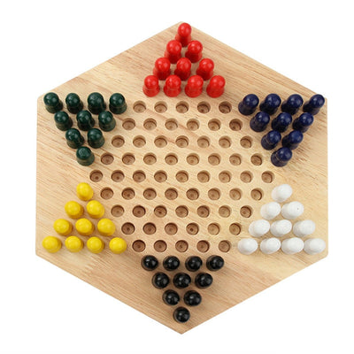 Juego de mesa de estrategia de madera de damas chinas Fidtoy