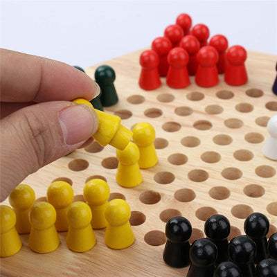 Juego de mesa de estrategia de madera de damas chinas Fidtoy