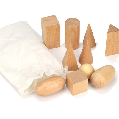 Fidtoy Geometric Wooden Solids Montessori Material