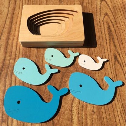 Wooden embedded puzzle - Toddler Educational
