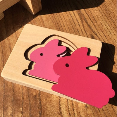 Wooden embedded puzzle - Toddler Educational