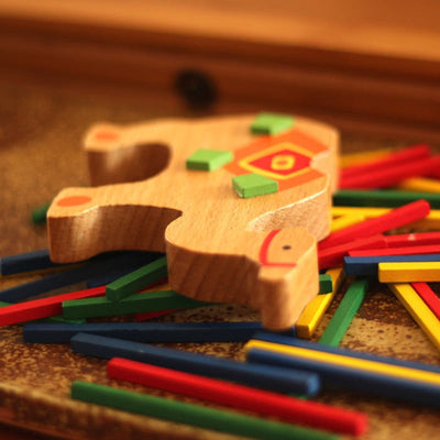 Fidtoy Torre de Equilibrio de Madera Camello y Elefante